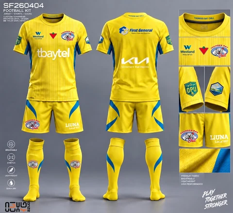 Thunder Bay Chill SF260404 — Goalkeeper / Alternative Kit — Yellow / Blue Thunder Bay Chill SF260404 — Goalkeeper / Alternative Kit — Yellow / Blue