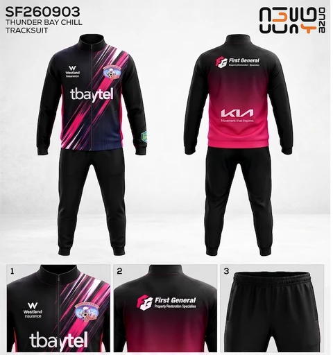 Thunder Bay Chill SF260903 — Training Tracksuit — Black / Pink Thunder Bay Chill SF260903 — Training Tracksuit — Black / Pink